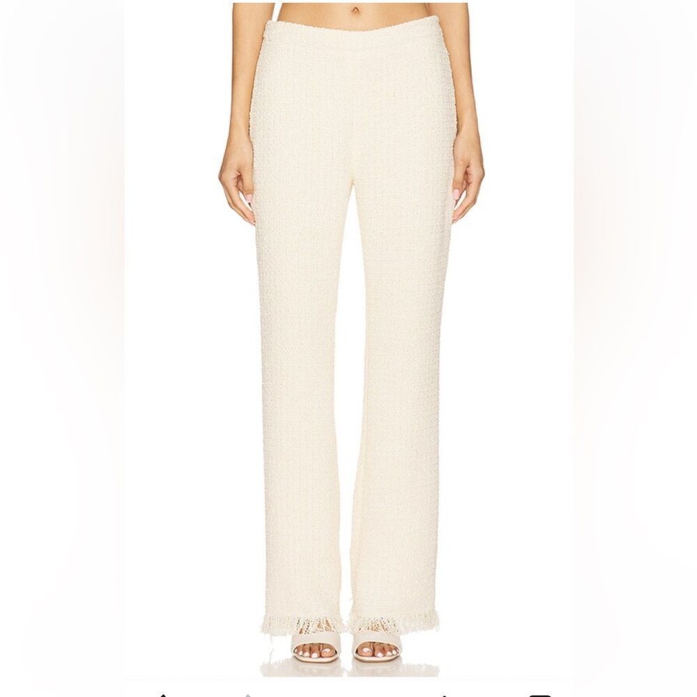 SER.O.YA Shar Boucle Pants Eggshell
Cream straight wide Revolve NWT XS